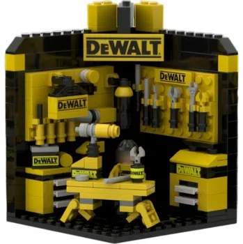 ostatní stavebnice STAVEBNICE DÍLNA KUTILA DEWALT MINI SADA S NÁŘADÍM A POSTAVIČKOU