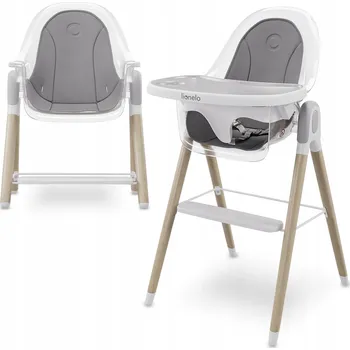 Jídelní židlička JÍDELNÍ ŽIDLIČKA PRO DĚTI S PODNOSEM LIONELO MAYA 2V1 DŘEVĚNÁ