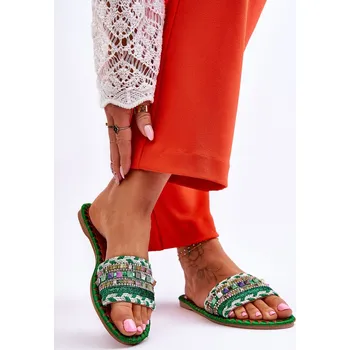 Dámské pantofle Pantofle model 178444 zelený 38