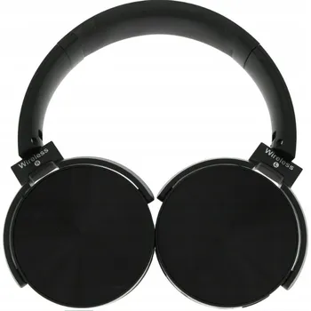 Sluchátka Bezdrátová sluchátka přes uši Bluetooth MP3 rádio černá s výdrží až 200 hodin