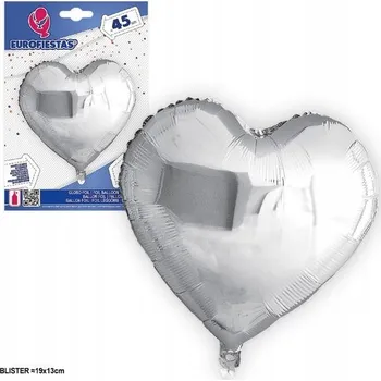 Balónek Stříbrný Balón Srdce