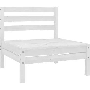 Zahradní pohovka vidaXL Zahradní středová pohovka masivní borové dřevo [837995] Barva: Bílá