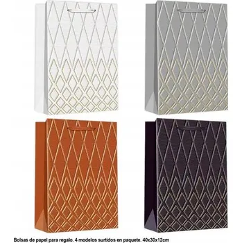 Dárková taška Ouda Party - Velká dárková taška s raženým vzorem a zlatou fólií