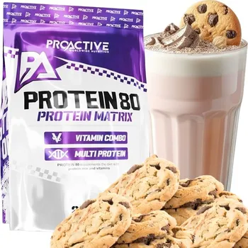 Protein Protein ProActive prášek, směs proteinů, příchuť sušenky