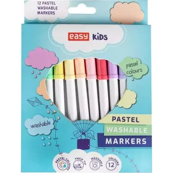 Fixy smývatelné 12 barev Pastel EASY