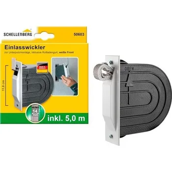 Instalatérský materiál Schellenberg 50603 Sada navíječů roletových pásů k zapuštěné montáži, mini systém, rozteč otvorů