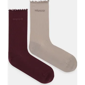 Pánské oblečení Ponožky HUGO 2-pack 50543178 fialová 49X, vel. 39-42