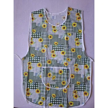 Kuchyňská zástěra Zástěra klokanka vel: cca 48 - 50 zelená slunečnice