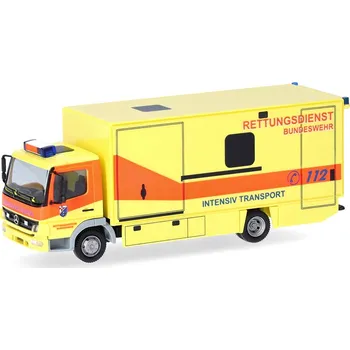 autíčko Mercedes-Benz Atego 2008 Německá Vojenská Nemocnice 1:87 - Herpa Mercedes Atego - sběratelský model