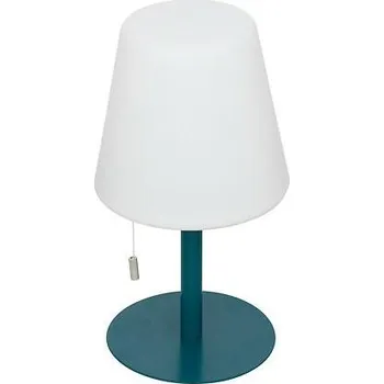 Lampička BEZDRÁTOVÁ STOLNÍ LAMPA NA BALKON TERASU 30 cm, USB LAMPIČKA MODRÁ