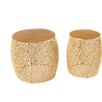 Konferenční stolek INVICTA INTERIOR Konferenční stolky Aurelia Duo Gold 40cm sada 2 ks