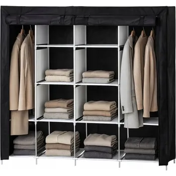 Šatní skříň Skříň Cleo Art 164 x 165 x 42 cm černá