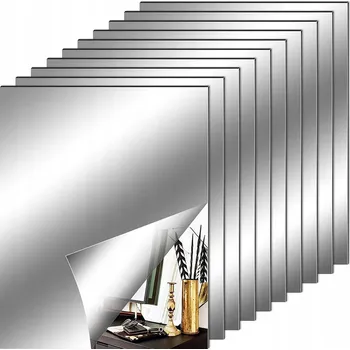 Zrcadlo 10 Ks. 20x20 ZRCADLO SAMOLEPICÍ OBKLADY ZRCADLOVÉ DLAŽDICE K NALEPENÍ