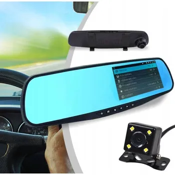 Kamera do auta Záznamová kamera do auta ve zpětném zrcátku DVR s couvací kamerou