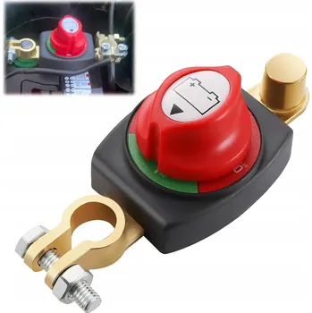 vypínač Vypínač proudu 12-48V 300A + svorky pro auta, obytné vozy a nákladní vozidla