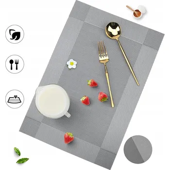 Prostěradlo 6X KUCHYŇSKÁ PODLOŽKA 30x45cm Dekorativní PROSTÍRÁNÍ Obdélníkové + 6 podložek