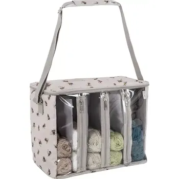Organizér galanterie Velká pletací taška - Včelky (Thread storage bag : Bee)