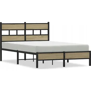 Postel Kovový rám postele dub sonoma 207 x 125 x 91,5 cm