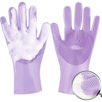 Mycí prostředek SILIKONOVÉ RUKAVICE NA MYTÍ NÁDOBÍ DO KUCHYNĚ / NA ÚKLID