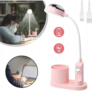 Lampička Stolní lampička pro děti, akumulátorová s držákem na tužky DÁREK