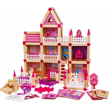 ostatní stavebnice Dřevěné stavební stavebnice 268 kusů - Zámek