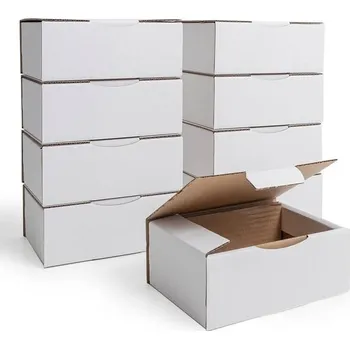 Dětská dílna IPEA 10 kusů bílé ploché kartonové krabice 20 x 14 x 7,5 cm pro zásilky, elektronický obchod,