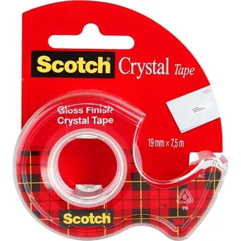 Lepicí páska Scotch Crystak lepicí páska s odvíječem 19 mm x 7,5 m čirá
