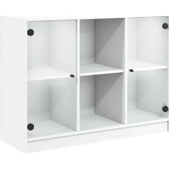 Knihovna Bílá knihovna 102 x 37 x 75,5 cm, 6 přihrádek, materiál dřevotříska