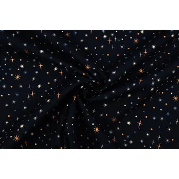 Bavlněné plátno hvězdy na tmavě modré