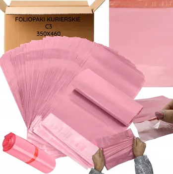 Obálka Růžová obálka foliowa Realne Ceny 350 x 460 mm, 50 ks, 55 mikronů