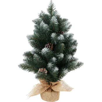 Vánoční stromek Home Styling Collection Zasněžený umělý vánoční stromek se šiškami, 60 cm