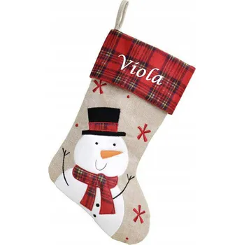 Vánoční dekorace Vánoční punčocha dekorace na krb dárek jméno ozdoba Mikuláš vánoční stromek