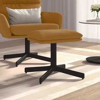 vidaXL Podnožka 60x60x36 cm samet [341628] Barva: Hnědá