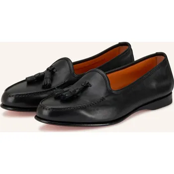 Pánské mokasíny Santoni Pánské Pantofle Andrea, černá / oranžová, 42
