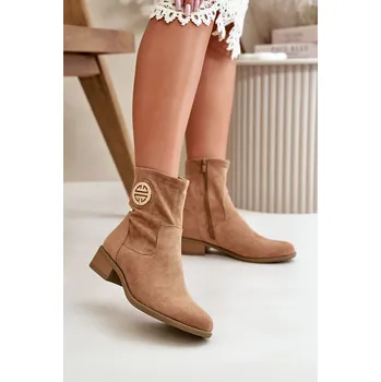 Dámská zimní obuv Boty na podpatku model 199067 Step in style béžový 40