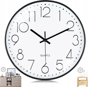 Hodiny 3D Nástěnné Hodiny Quartzové se Skleněným Průhledným Ciferníkem do Ložnice