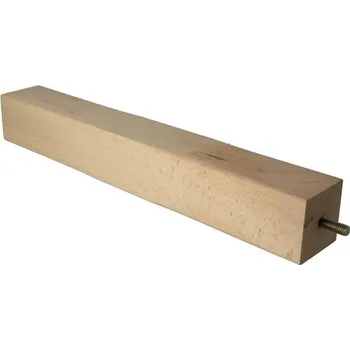 Amig - Čtvercová dřevěná podnožka | Buková noha s přírodní povrchovou úpravou | Náhradní nohy pro