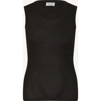 Soft Goat Dámský Pletený Top Z Hedvábí S Kašmírem, černá, 38