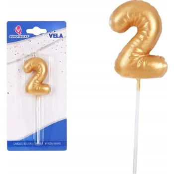 Svíčka Ouda Party - Svíčka ve tvaru balónku z hliníku zlatá 15x10x5 cm