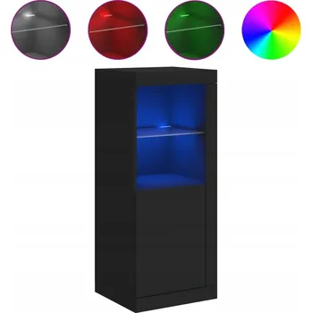 Komoda Moderní komoda s RGB LED osvětlením, černá, 41 x 37 x 100 cm