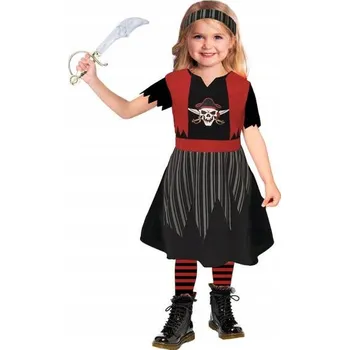 Karnevalový kostým KOSTÝM MALÁ PIRÁTKA PIRÁT ZESTAVA PŘEVLEK KARNEVAL ZÁBAVA 104