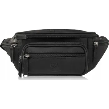 Ledvinka Pánská kožená ledvinka/taška na opasek černá vintage Paolo Peruzzi