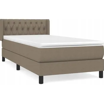 Postel Kontinentální postel taupe 203 x 93 x 78/88 cm s matrací 90 x 200 x 20 cm