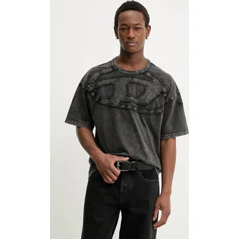 Bavlněné tričko Diesel T-BOXT-DEN A19545.0HGBX šedá 90Y, vel. M