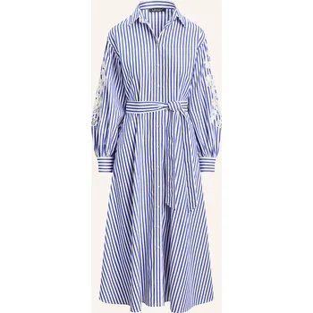 Dámské oblečení Lauren Ralph Lauren Dámské Košilové Šaty, modrá / bílá, 42