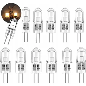 Žárovka 12 HALOGENOVÁ ŽÁROVKA G4 20W Teplá bílá 12V KŘEMÍKOVÁ Čirá