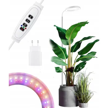 Lampička LED Lampa pro Rostliny Pěstování Osvětlení Růstu s Časovačem - Kulatá