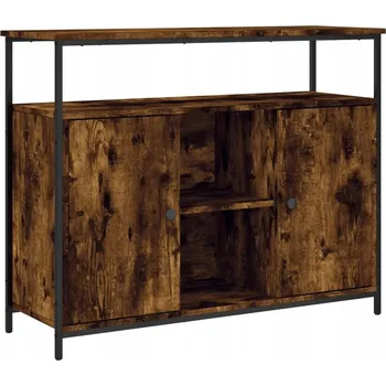 Komoda Skříňka z kouřového dubu 100 x 35 x 80 cm, materiál: dřevotříska