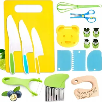 Kuchyňský nůž SADA BEZPEČNÝCH NOŽŮ NA KUCHYŇSKÉ DOPLŇKY PRO DĚTI NOŽE SADA