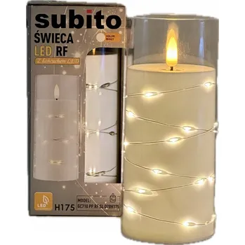 Svíčka LED vklad do hřbitovní svíčky Subito 17,5 cm